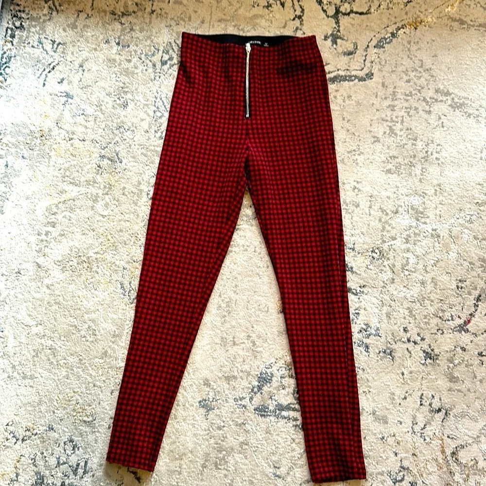 Plaid red and Black Zara pants xl - Picture 2 of 15